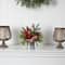 12" Holiday Winter Pinecones, Berries, Greenery & Plaid Bow Arrangement